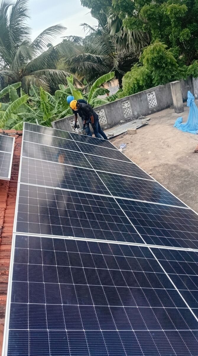 Residential rooftop solar installation in Mannar